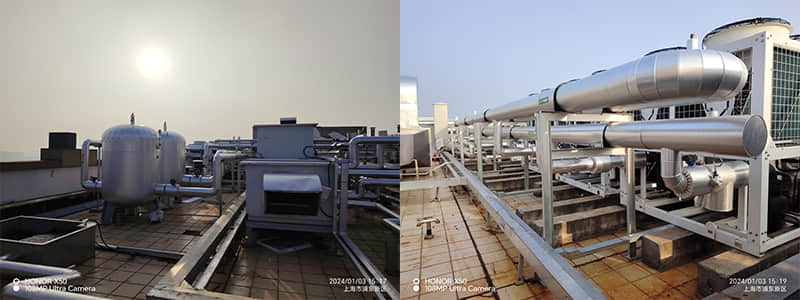 上海某屋面風冷熱泵降噪項目1 上海某屋面風冷熱泵降噪項目1