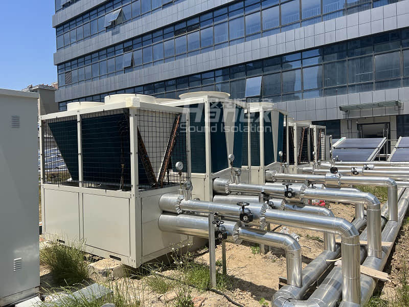 屋面空調風冷熱泵機組噪音大，影響周邊居住環境，該如何解決？